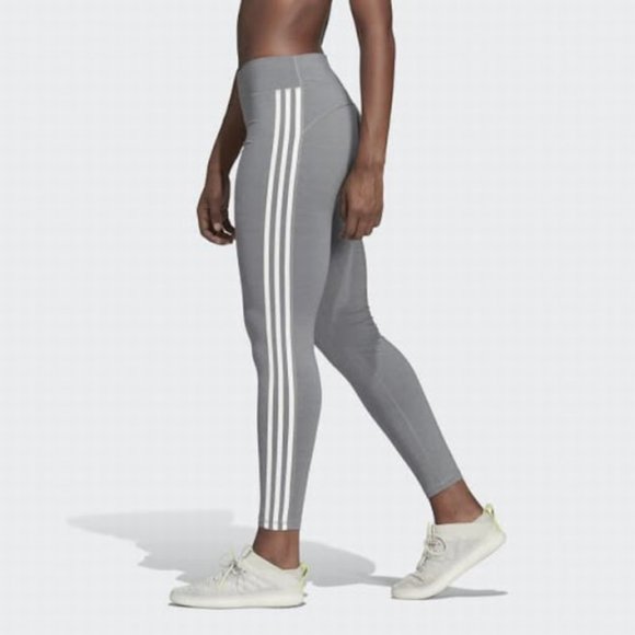 adidas Pants - ADIDAS Workout Leggings - Gray and White